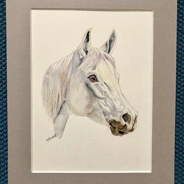 Peinture à l’aquarelle de  cheval