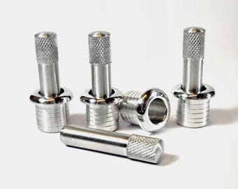 Juego de pasador y anillo de bloqueo de puerta para Mercedes-Benz W124 (Aluminio estilo OEM)