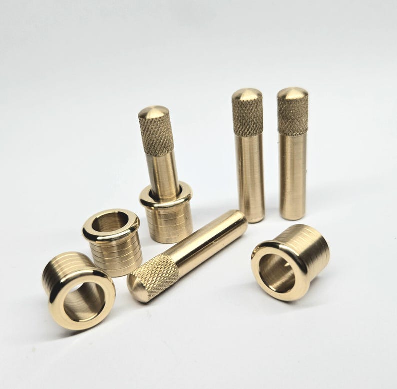 Juego de anillo y pasador para cerradura de puerta Mercedes Benz W124 — Kit de latón hecho a mano imagen 1