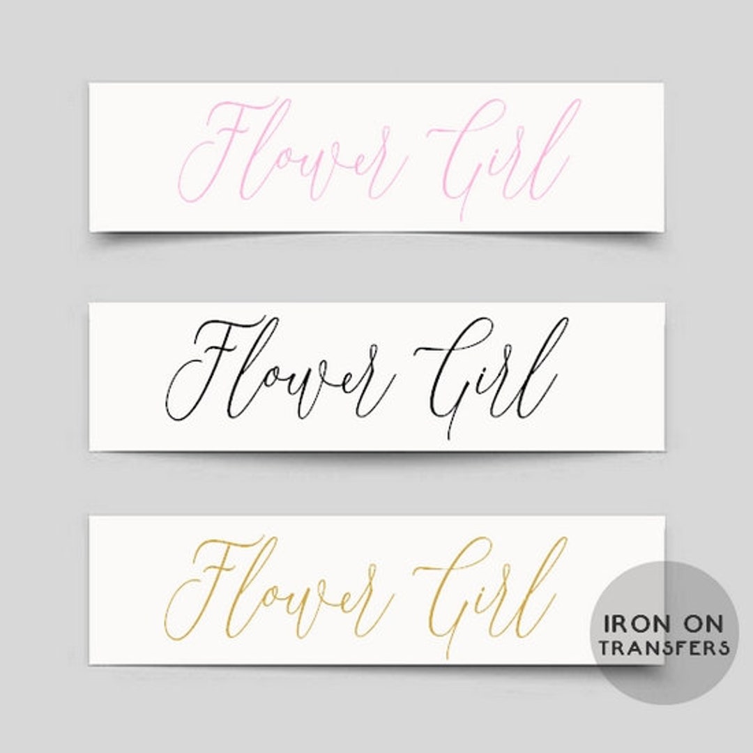Flower Girl Iron on Transfer Decal Iron on Decal Iron on Etsy