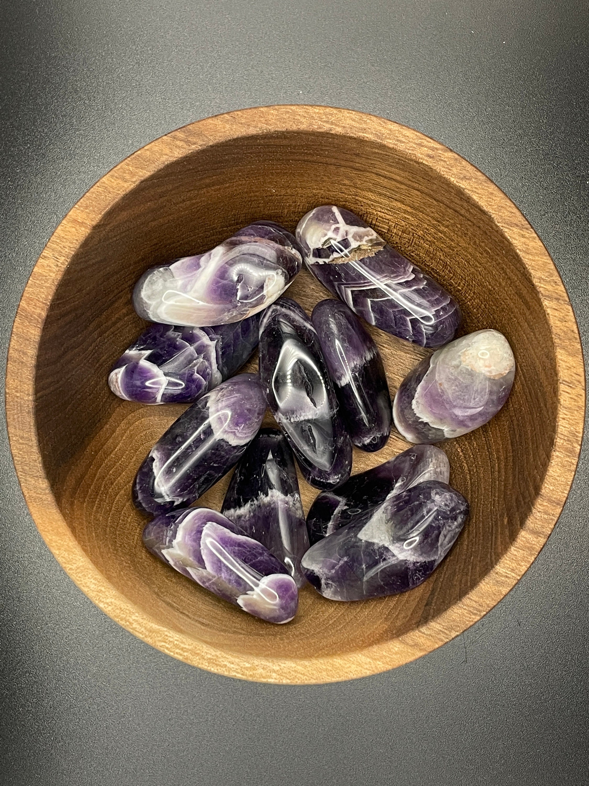 Améthyste Rubanée, Pierre Roulée, Naturelle, Zambie