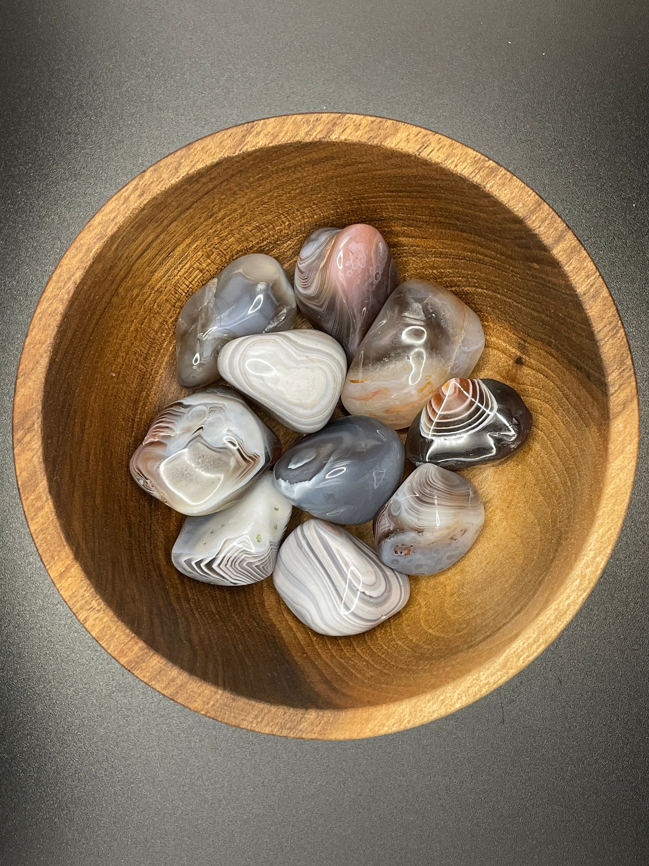 Agate de Botswana, Pierre Roulée, Naturelle, Botswana