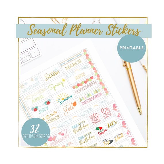 Planner Stickers Printable Sticker Instant Download | Etsy