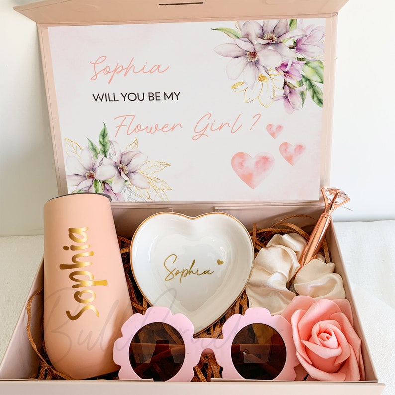 Personalised Flower Girl Proposal Box Wedding Box With Etsy UK