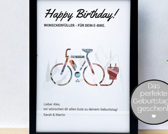 Giftota - Originale e-bike compleanno regalo in legno - regalo in denaro per ciclisti - bicicletta elettrica regalo - regali in legno - regali in denaro per donne e uomini