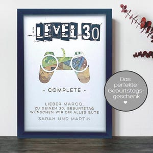 Gepersonaliseerd cadeau voor een 30e verjaardag, een jubileumverjaardag, een geldcadeau voor gamers, console, gaming afbeelding 1