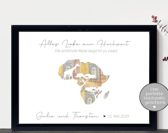 Unique wedding gift: a trip to Africa | Honeymoon money gift | Wedding gift: money