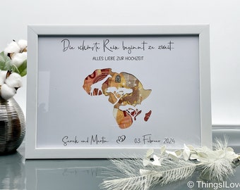 Wedding gift Africa trip personalized | Wedding cash gift | special wedding gift idea | Wedding cash gift