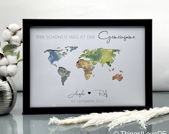 personalized wedding gift world map | cash gift for wedding | special gift idea for wedding | wedding gift girlfriend