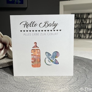 Carte cadeau en espèces pour la naissance d'un fils, d'une fille ou d'un petit-fils | Félicitations pour la naissance de votre bébé | Cadeau bébé cadeau de naissance motif tétine