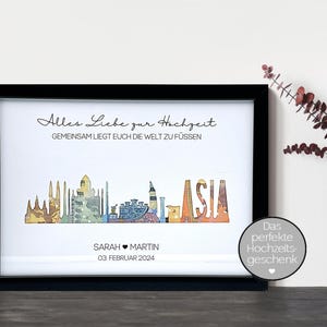 personalisiertes Geldgeschenk zur Hochzeit "Asien"
