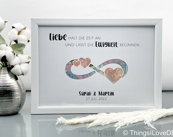 cadeau de mariage personnalisé Infinity | Cadeau d'argent pour le mariage | Idée cadeau spéciale pour un mariage, une petite amie, une sœur