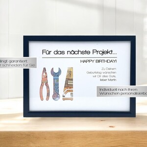 Personalized birthday gift for men | for their next project | money gift for men, DIY enthusiasts, tradespeople, dads, grandpas, brothers image 2