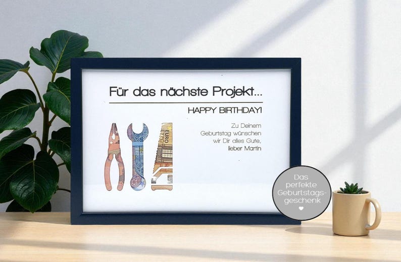 Personalized birthday gift for men | for their next project | money gift for men, DIY enthusiasts, tradespeople, dads, grandpas, brothers image 1