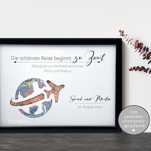 personalisiertes Geldgeschenk zur Hochzeit zu Zweit | Hochzeitsgeschenk Geld | Geldgeschenk zur Hochzeit | Geschenkidee Geld Heirat