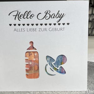 Cash gift card for the birth of a son, daughter, grandson | Congratulations on the birth of a baby | Baby gift, birth gift, pacifier motif image 3
