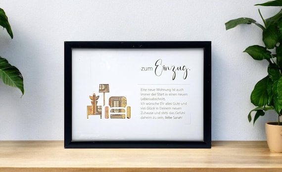 personalisiertes Geschenk zum Einzug Geschenk für die neue Wohnung | Geldgeschenk Richtfest Haus