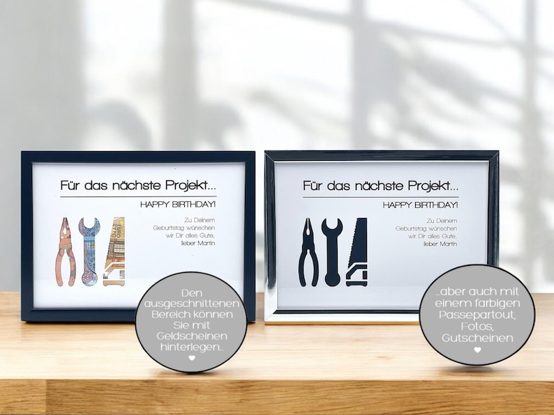 Personalized birthday gift for men | for their next project | money gift for men, DIY enthusiasts, tradespeople, dads, grandpas, brothers image 3