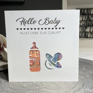 Cash gift card for the birth of a son, daughter, grandson | Congratulations on the birth of a baby | Baby gift, birth gift, pacifier motif image 2