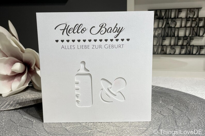 Cash gift card for the birth of a son, daughter, grandson | Congratulations on the birth of a baby | Baby gift, birth gift, pacifier motif image 5