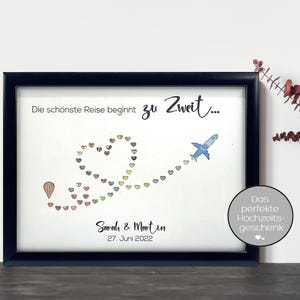 personalisiertes Geldgeschenk zur Hochzeit "Reise"