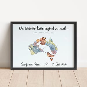 Personalized wedding gift from Australia | Wedding gift from Australia | Honeymoon money gift