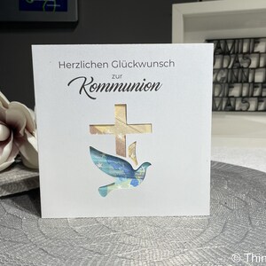 Karte Geldgeschenk zur Kommunion oder Konfirmation, Motiv Kreuz