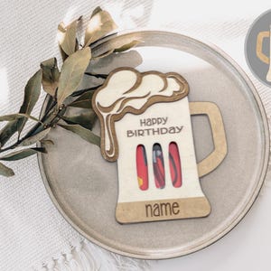 personalisierter Geschenkkarten-Halter, Geschenk für Männer Bierliebhaber, Geburtstagsgeschenk Papa Mann Bruder | Verpackung für Gutschein