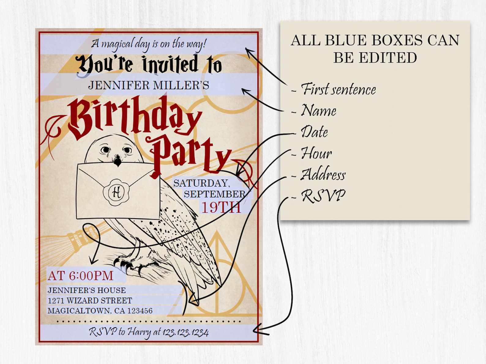 Wizard Birthday Party Printable Invitation Instant Download | Etsy