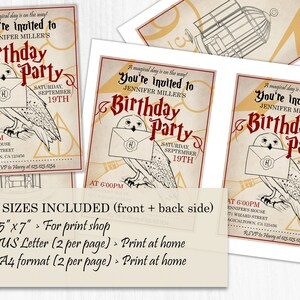 Wizard Birthday Party Printable Invitation Instant Download - Etsy