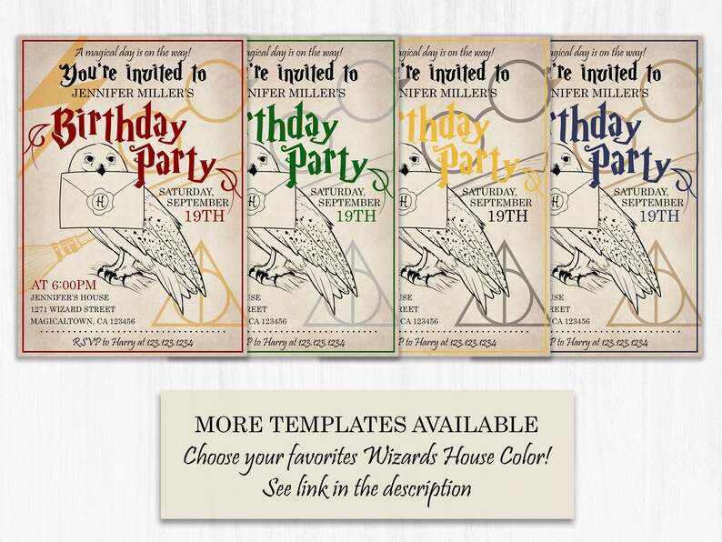 Wizard Birthday Party Printable Invitation Instant Download | Etsy