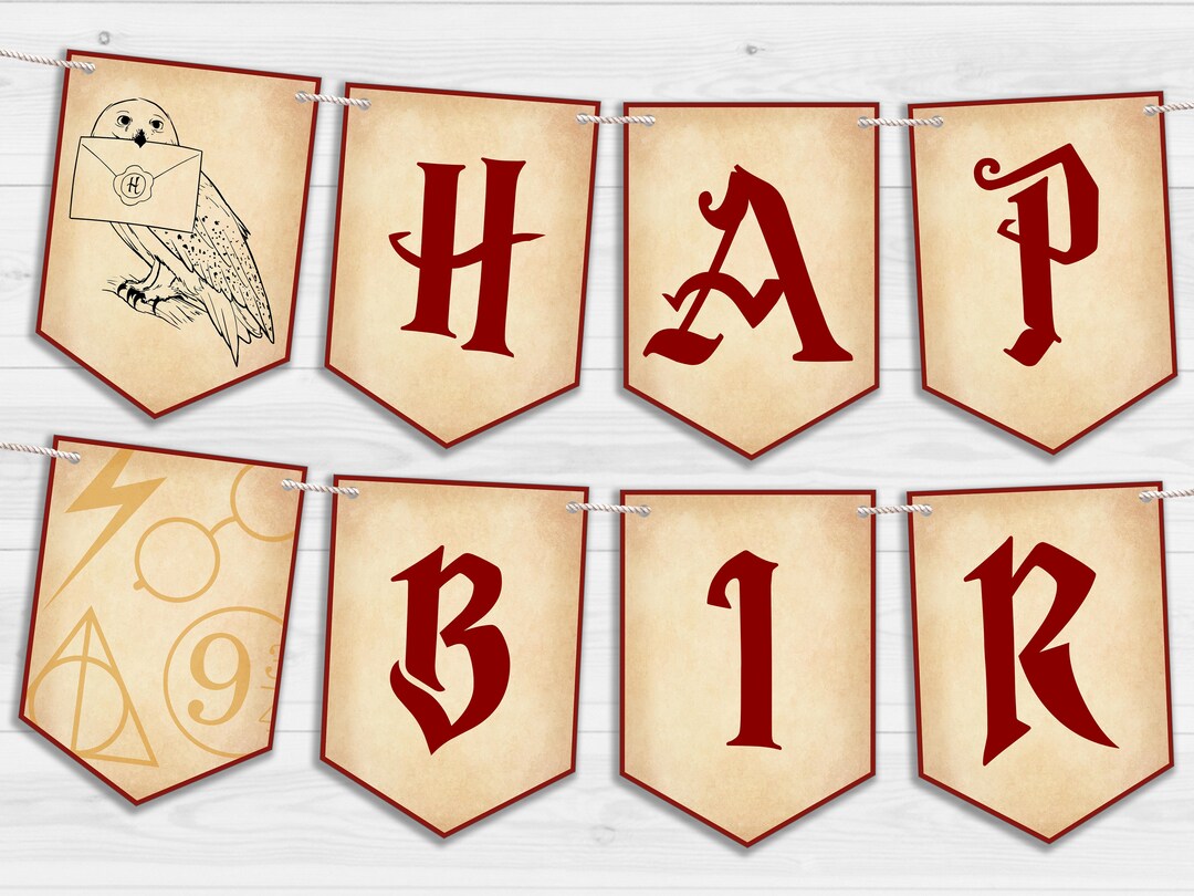 Wizard Banner EDITABLE Wizard Birthday Party Magic Birthday - Etsy