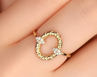 925 Solid Silver Snakeskin Ring: Silver Accent