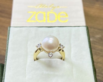 Compass Pearl Ring: 925 Silver  Starburst Ring