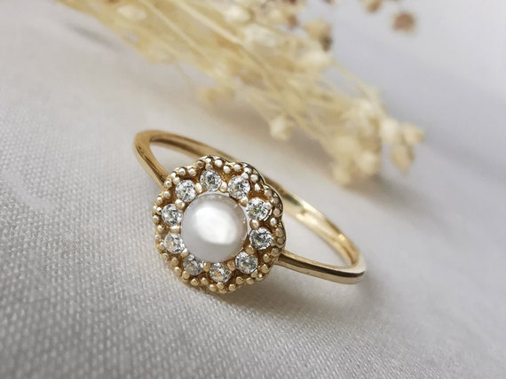 Ornate Jewels Pure 925 Silver AAA Grade American Diamonds Real Freshwater Pearl  Ring| Sterling Silver Pearl Rhodium Plated Ring Price in India - Buy Ornate  Jewels Pure 925 Silver AAA Grade American