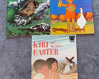 Lot of 3 vintage arch books Bible stories Noah Boy Who gave his lunch away