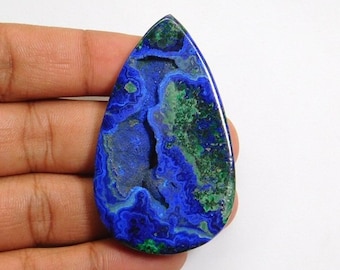 100% Natural Azurite Druzy gemstone. Azurite Druzy Natural Cabochon Gemstone, Azurite loose stone For Jewelry Making Stone 40 Cts. R-4873