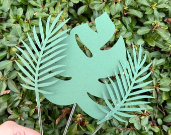 Jungle Cake Topper, Palm Leaves Cake Topper, Green Leaves, Leaf Cake Topper, Jungle Cake Toppers, Jungle leaves, Cake Decorations Forest