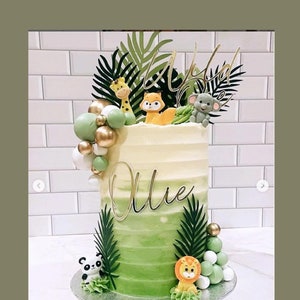 Wild One Cake Topper Personalised First Birthday Party Decorations Safari Cake Topper Cake Toppers For 1st Birthday Cake Decorations