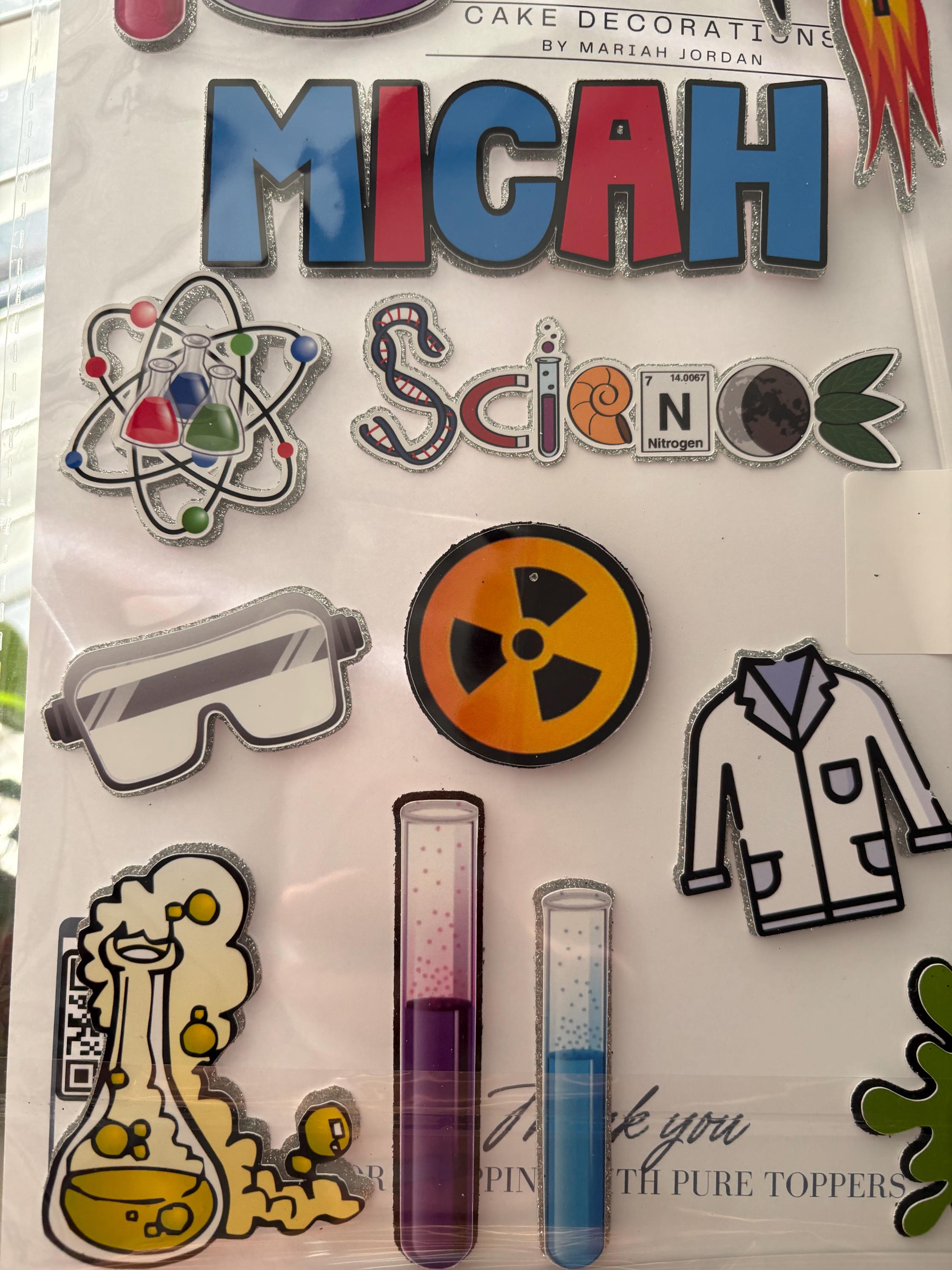 Ag Science Topper Science Cake Topper, Mad Scientist Cake Topper, Lab Cake Topper ...