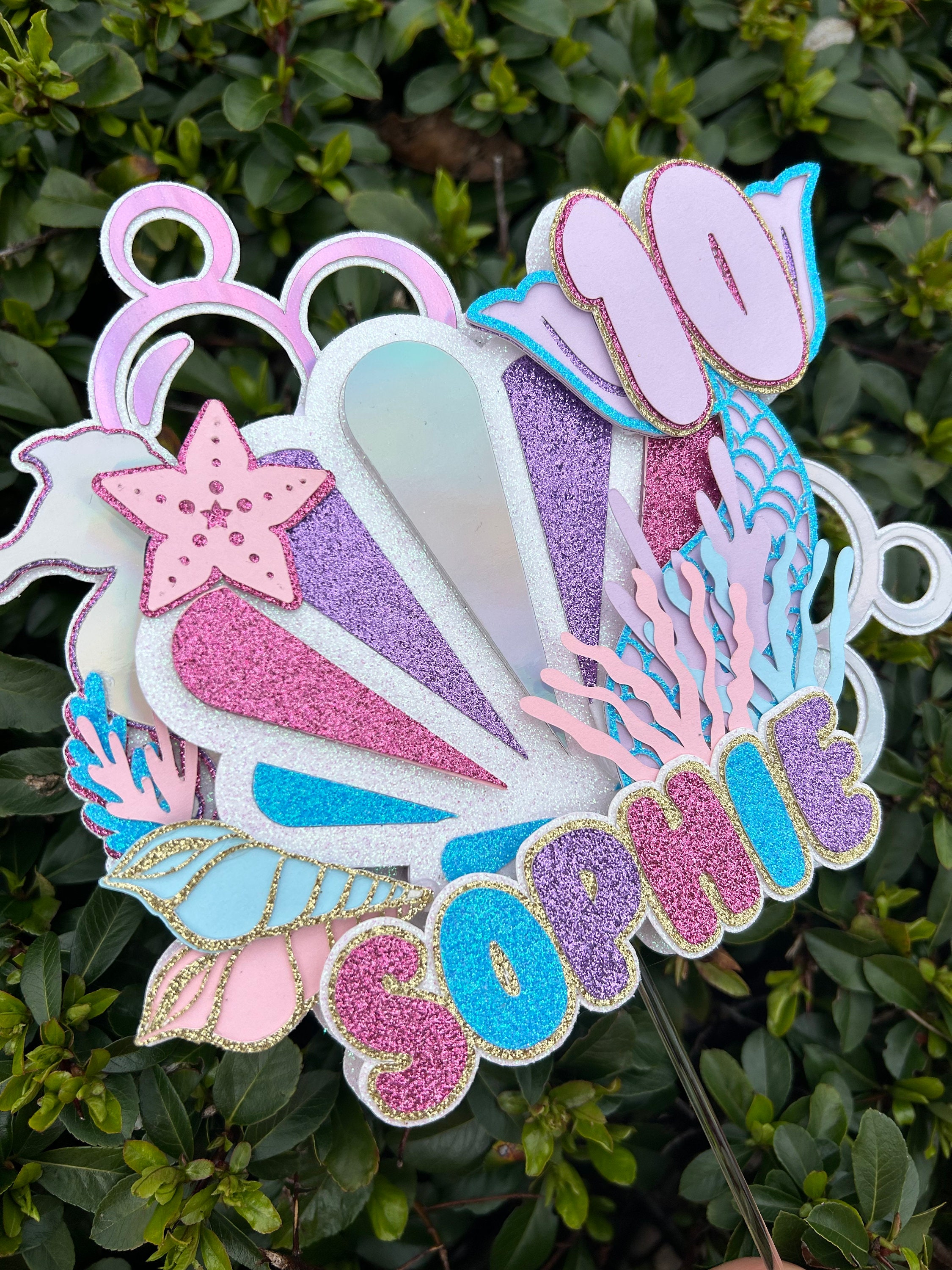Mermaid Cake Topper Seashell Cake Topper Under the Sea Cake - Etsy ...