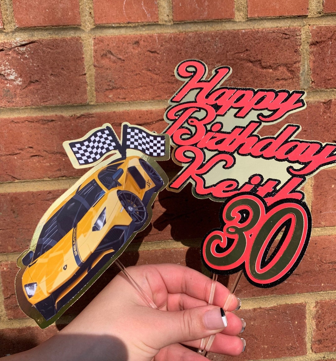 Lamborghini Cake Topper, Car Cake Topper, Supercar Cake Topper, Sports