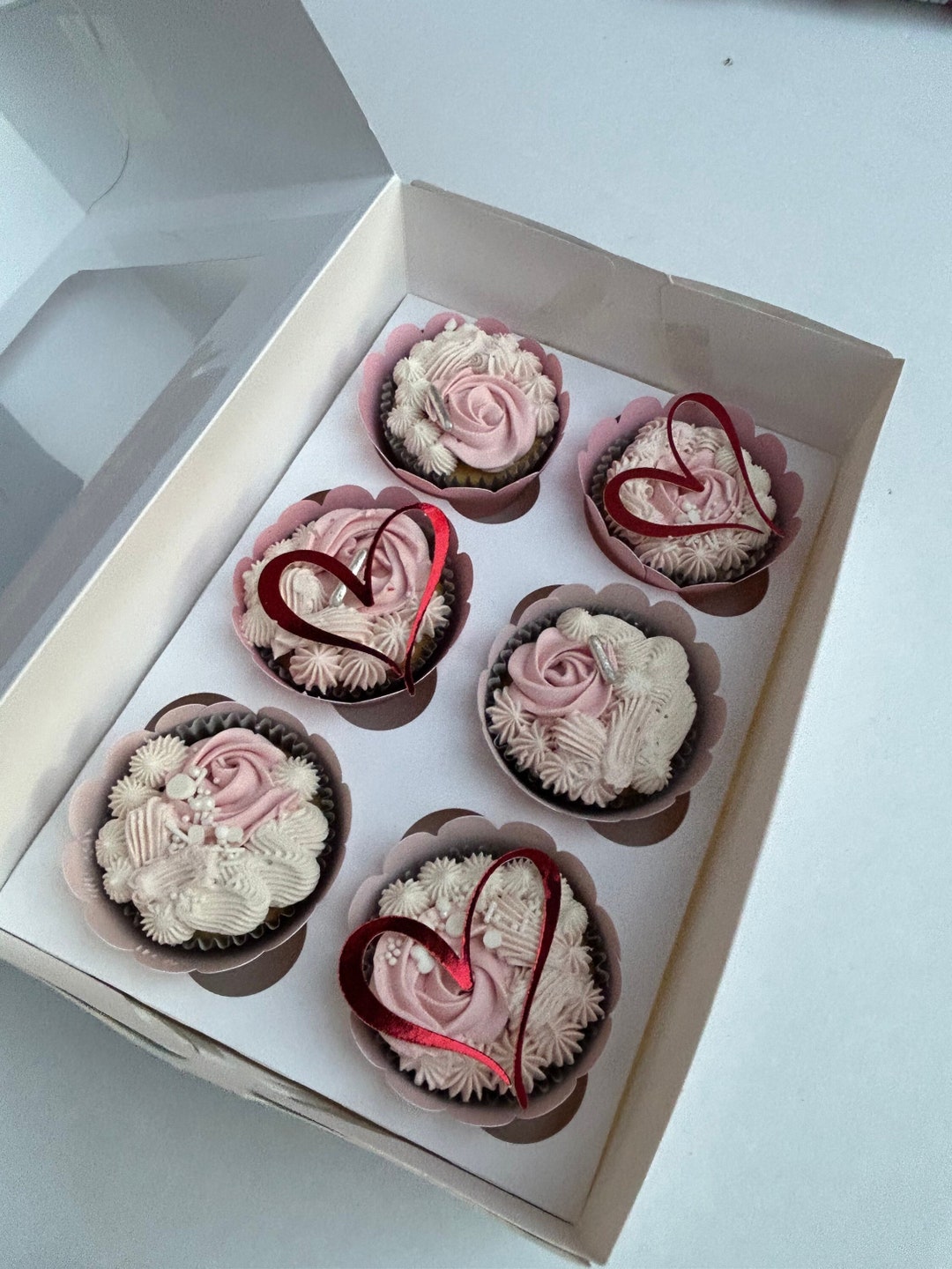 Valentine Cupcake Toppers Anniversary Cake Decorations Cupcake Toppers for Her Anniversary