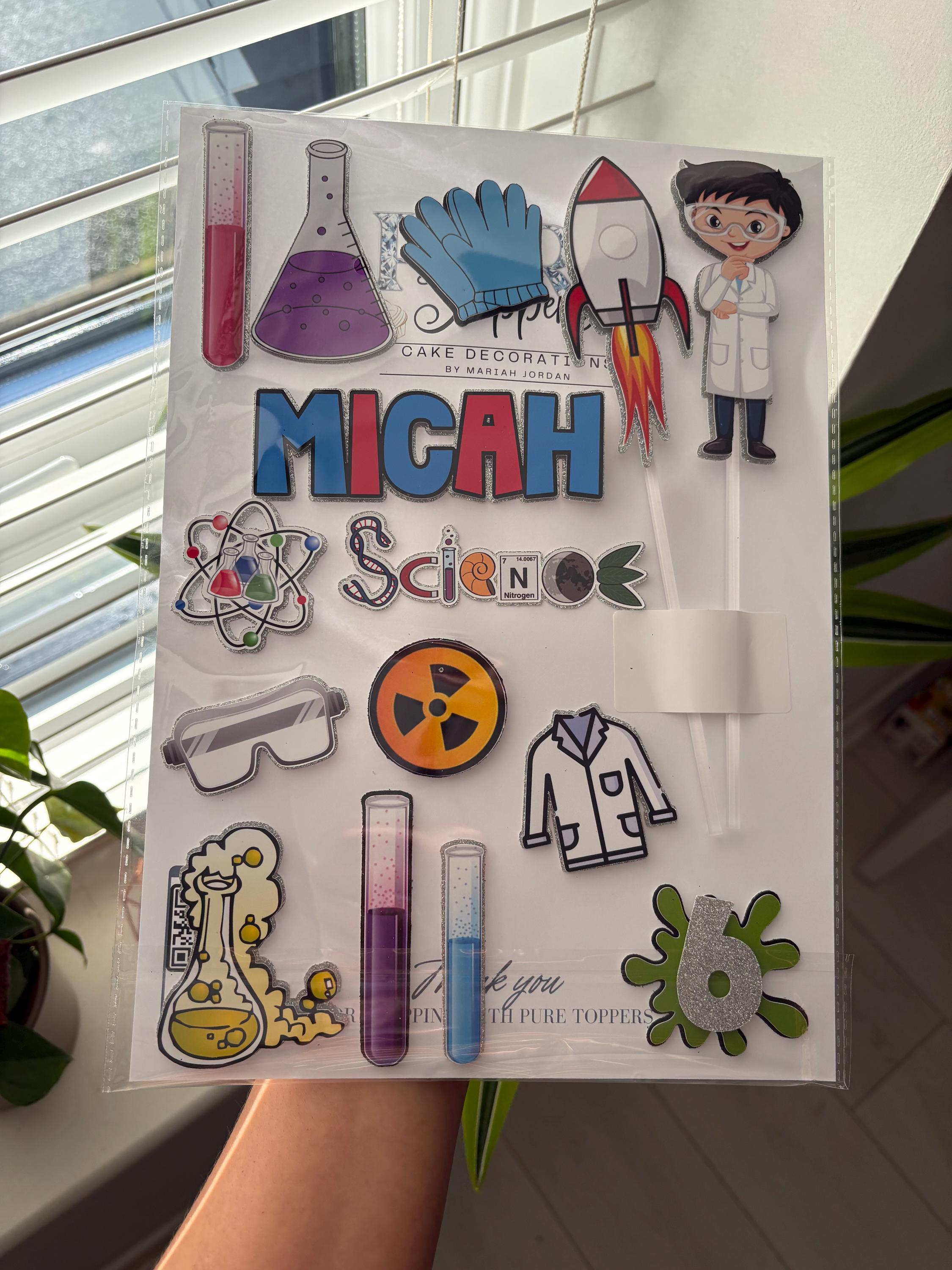 Ag Science Topper Science Cake Topper, Mad Scientist Cake Topper, Lab Cake Topper ...