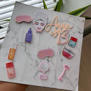 Pamper Cake Topper, Beauty Cake Topper, Cake Decorations, Pamper Party Cake Topper, Spa Party Essentials