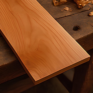 Solid Cherry Wood Plank: Custom Cut Hardwood for Woodworking