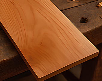 Solid Cherry Wood Plank: Custom Cut Hardwood for Woodworking
