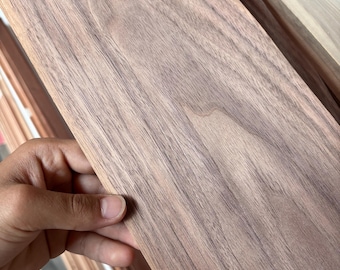 Pacote de folhas de madeira folheada de nogueira natural | Pacote com 2 | Para móveis, marchetaria, instrumentos e artesanato