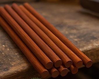 Mahogany Wood Kavelas – Solid Joinery Pegs for Furniture & Woodworking