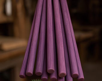 Purpleheart Dowel Rods & Joinery Pegs – Solid Hardwood Kavelas for Woodworking || Furniture Projects